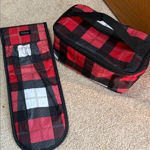 thirty-one Red & Black Buffalo Plaid Organizer Pouch